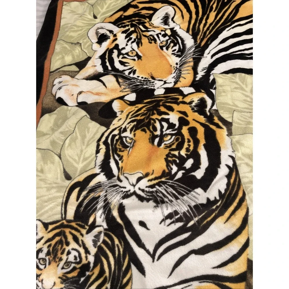 Beach Towel Sun Days 100% Cotton JC Penney Made in Brazil‎ Tigers